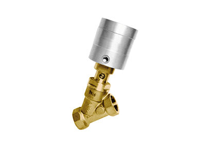 High-temperature inclined valve,  brass body
